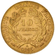 French 10 Francs Gold Coin Ceres Third Republic