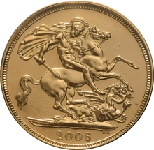 2006 Gold Sovereign Coin Elizabeth II Fourth Head