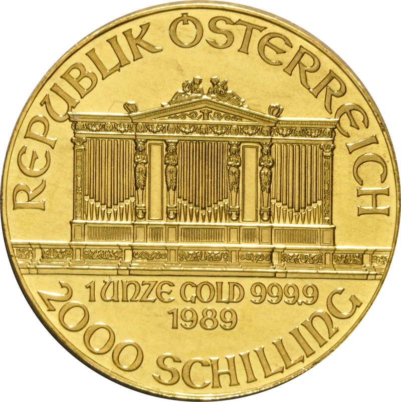 1989 Austrian Gold Philharmonic Coin 1oz
