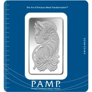 100g Silver Bar PAMP Lady Fortuna Minted