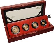 2020 Proof Gold Sovereign 4 Coin Set Smaller Boxed