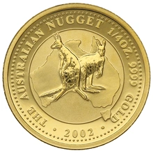 2002 1/4oz Australian Kangaroo Gold Nugget Coin