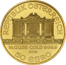 2018 1/2oz Austrian Gold Philharmonic Coin