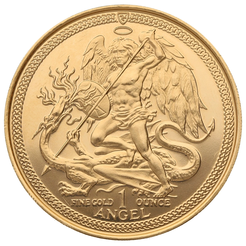 1985 Isle of Man Angel Gold Coin 1oz