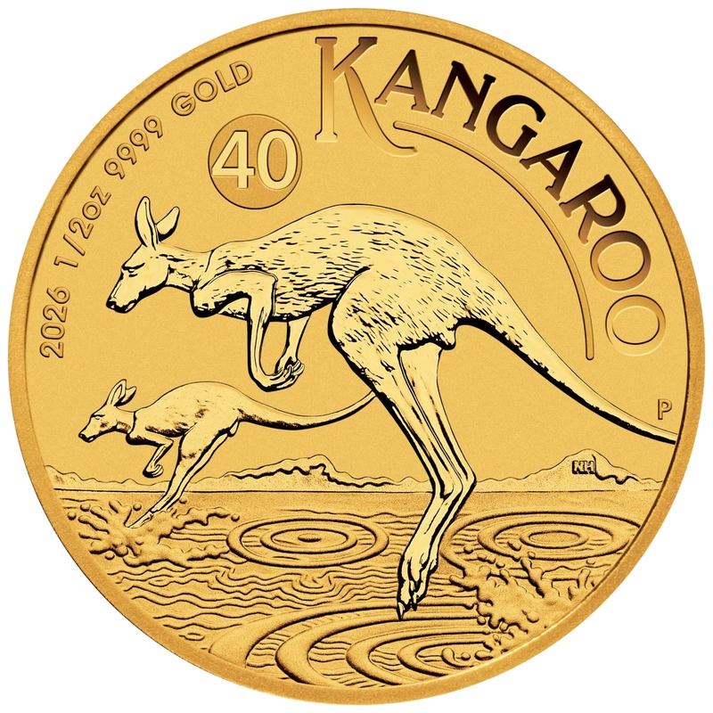 2026 1/2oz Australian Kangaroo Gold Nugget Coin