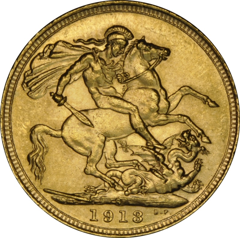 1913 Gold Sovereign - King George V - S
