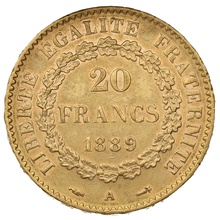 1889 20 French Francs - Guardian Angel - A
