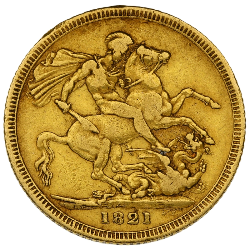 1821 Gold Sovereign George IV Laureate Head