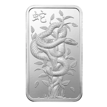 1oz Silver Bar 2025 Year of the Snake PAMP