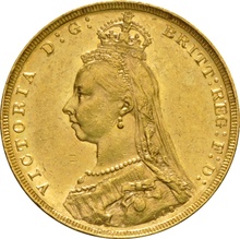 1887 Gold Sovereign - Victoria Jubilee Head - M