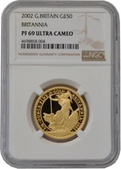 2002 Proof 1/2oz Gold Britannia Coin NGC PF69