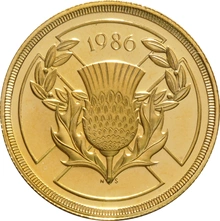 1986 Proof £2 Gold Coin Commonwealth Games Boxed