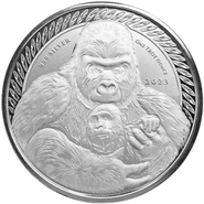 2023 Congo Silverback Gorilla 1oz Silver Coin
