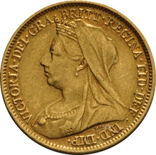 1901 Gold Half Sovereign Queen Victoria Old Head