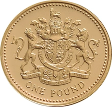 2008 Proof Gold 1 Pound Coin Lion Unicorn