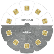 10 x 1g Gold Bar Heraeus MultiDisc