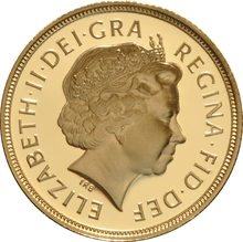 2003 Proof Gold Sovereign Coin Elizabeth II Fourth Head
