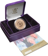 2007 Proof Gold Crown £5 Coin Diamond Wedding Boxed