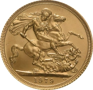1979 Gold Sovereign Coin Elizabeth II Decimal Portrait
