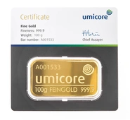 100 Gram Gold Bars