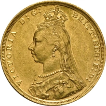 1892 Gold Sovereign Coin Queen Victoria Jubilee Head Sydney