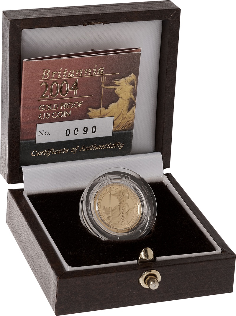 2004 Proof Britannia Tenth Ounce boxed with COA