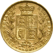 1880 Gold Sovereign Coin Queen Victoria Young Head Shield Back Sydney