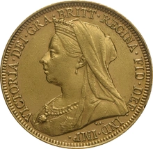 1901 Gold Sovereign Coin Queen Victoria Old Head Perth