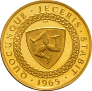 1965 Isle of Man Half Sovereign Gold Coin 23.5ct Bicentenary of the Revestment Act