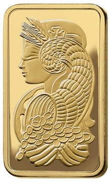 10oz Gold Bar PAMP Lady Fortuna Minted