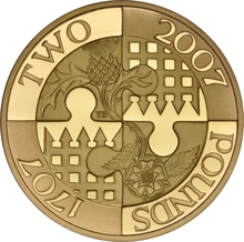 2007 Proof £2 Coin Gold Double Sovereign Act of Union
