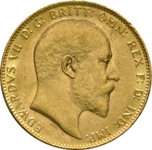 1908 Gold Sovereign Coin Edward VII