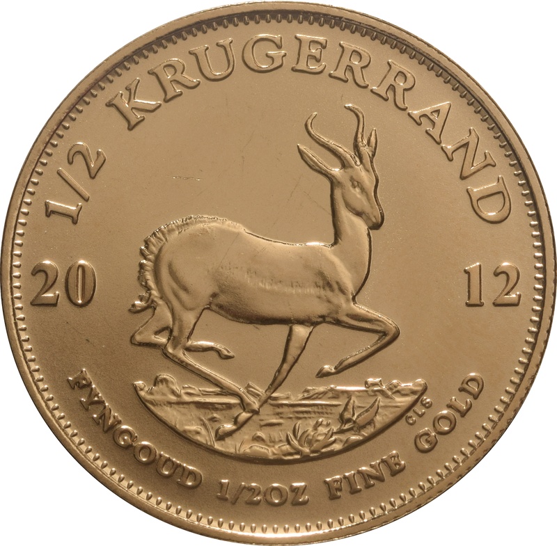 2012 Half Ounce Krugerrand Gold Coin