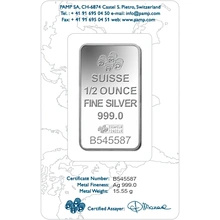 1/2oz Silver Bar PAMP Lady Fortuna Minted
