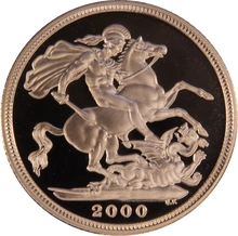 2000 Proof Gold Sovereign 3 Coin Set Boxed