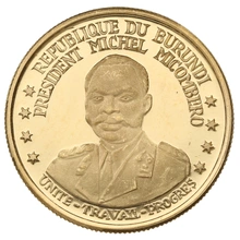 1967 Burundi Proof Gold Coin Set Boxed