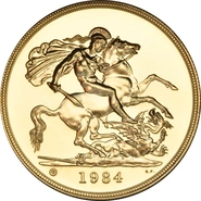 1984 Gold £5 Coin Brilliant Uncirculated