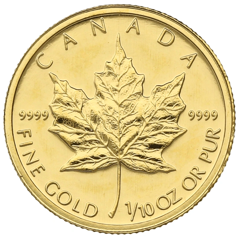 2004 1/10oz Canadian Maple Leaf Gold Coin
