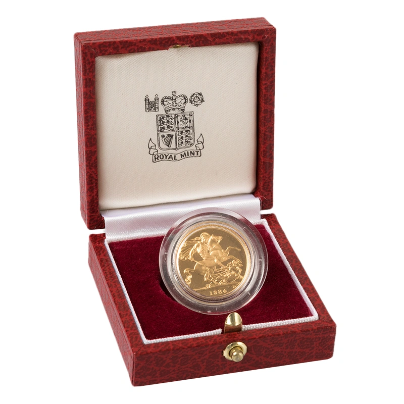 1984 Proof Gold Sovereign Boxed