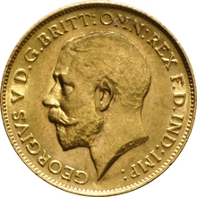 1913 Gold Half Sovereign George V