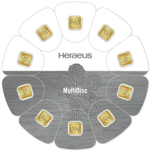 10 x 1g Gold Bar Heraeus MultiDisc