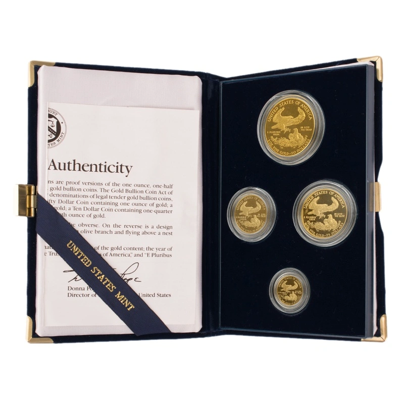1991 Proof Gold Eagle 4 Coin Set Boxed