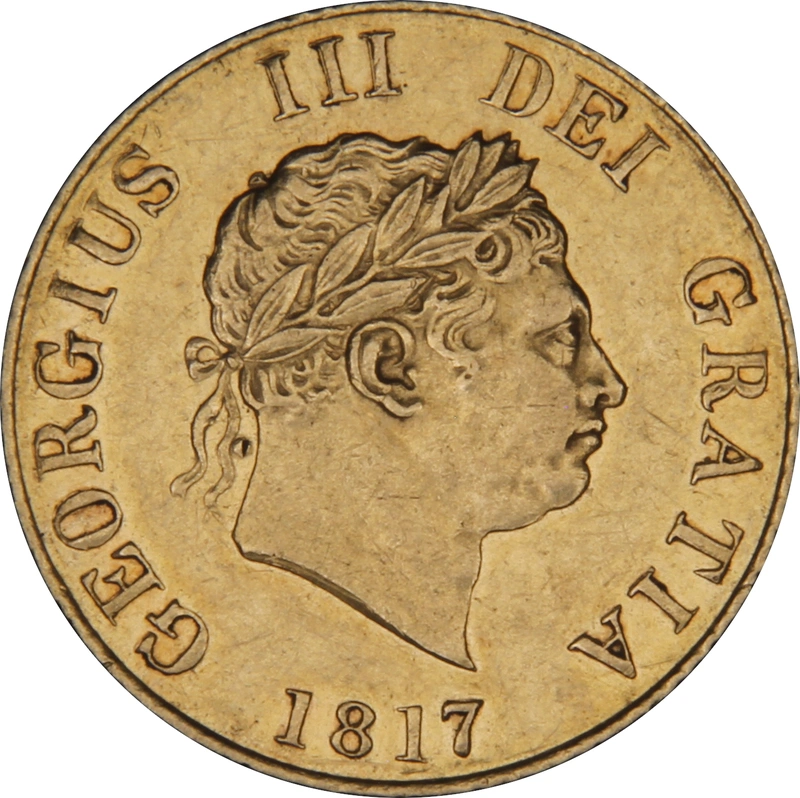 1817 Gold Half Sovereign George III Graded NGC AU55