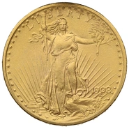 1908 $20 Gold Coin Double Eagle St Gaudens Head Philadelphia No Motto