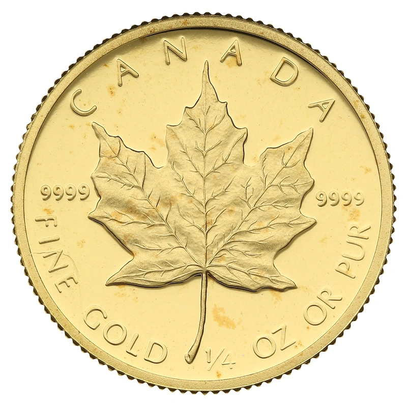 1989 Proof 1/4oz Canadian Maple Leaf Gold Coin