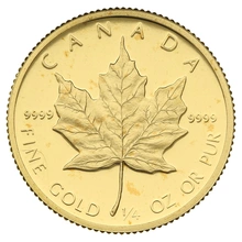 1989 Proof 1/4oz Canadian Maple Leaf Gold Coin