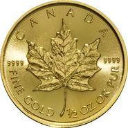 2018 1/2oz Canadian Maple Leaf Gold Coin