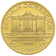 1998 1/10oz Austrian Gold Philharmonic Coin