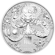 2024 Year of the Dragon Silver Coin 1oz Perth Mint Australian Lunar Series