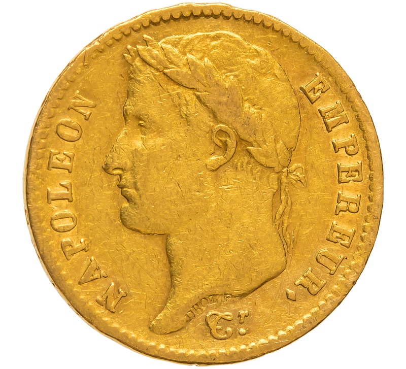 1808 20 French Francs - Napoleon (I) Laureate Head - A